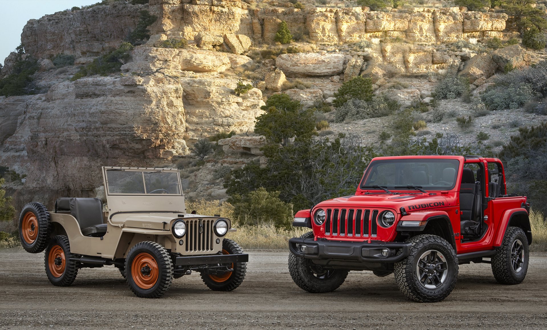 Naked in a jeep