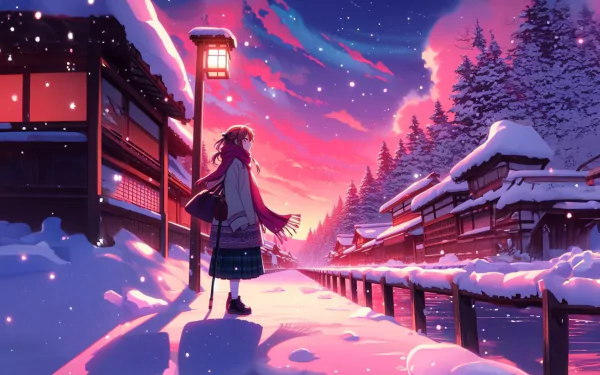 Winter Serenity 4K Ultra HD Anime Wallpaper By Robokoboto