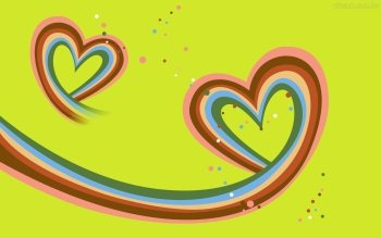 rainbow hearts Computer Wallpapers