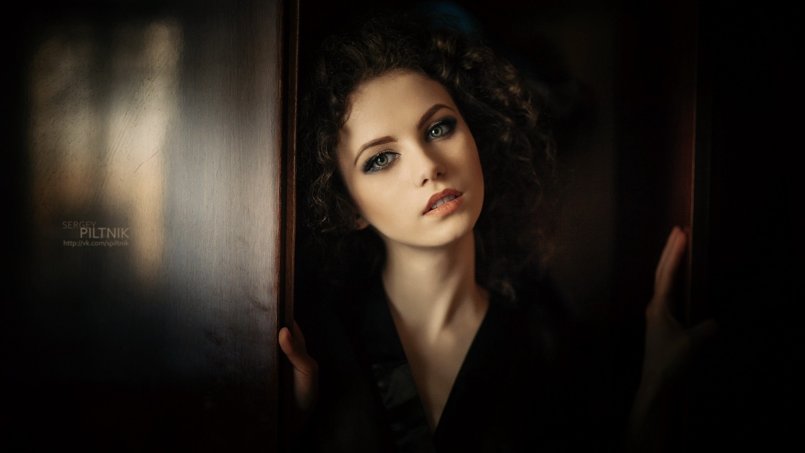 Brunette Model With Curls Stunning Hd Wallpaper By Sergey Piltnik