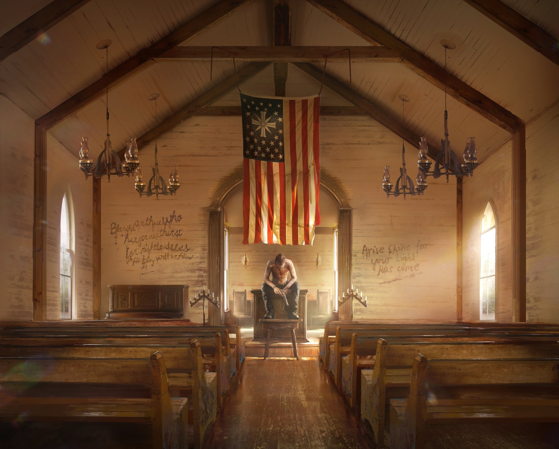 Far Cry Church Scene K Ultra Hd Wallpaper