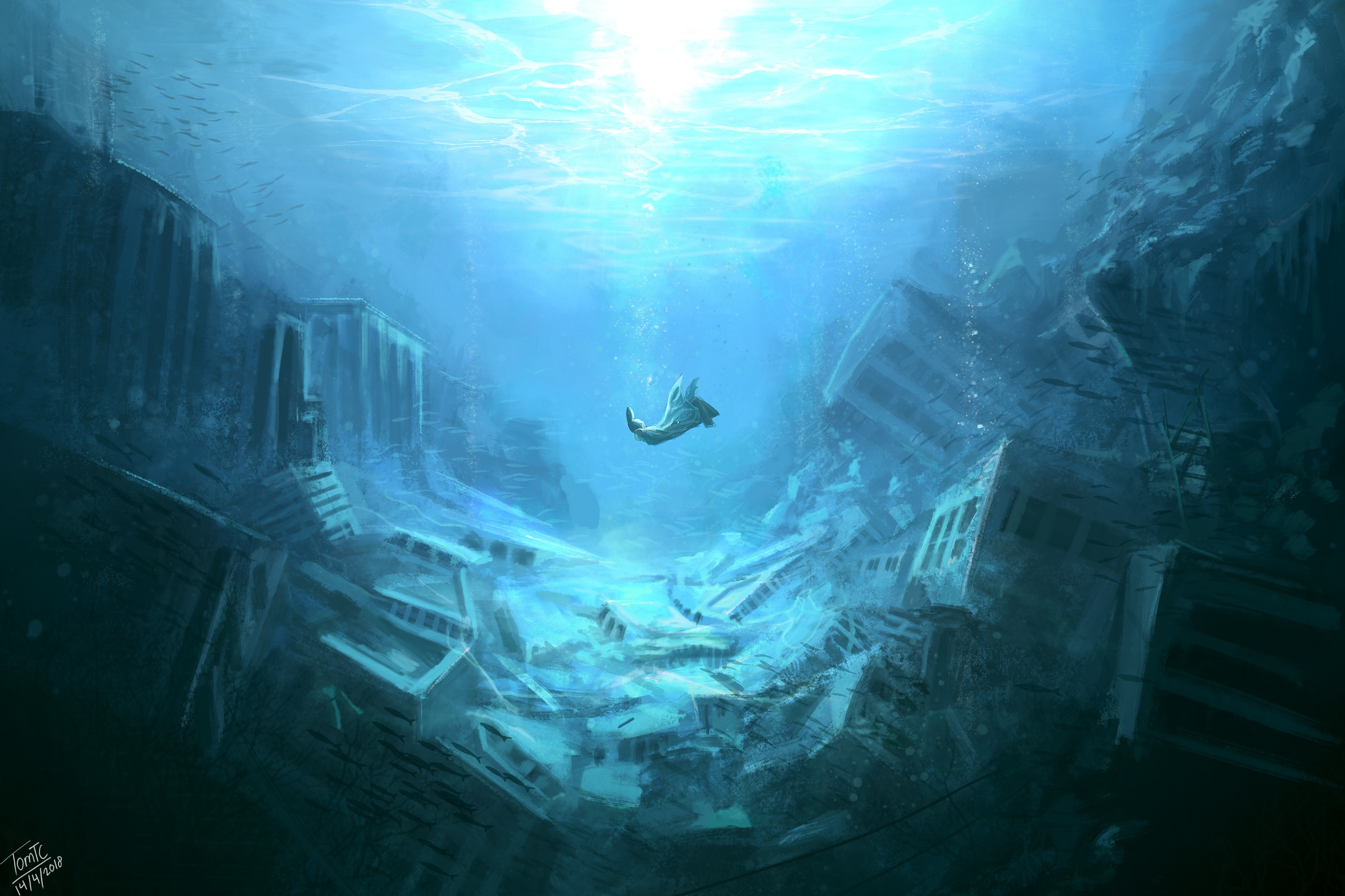 Underwater HD Wallpaper | Background Image | 2821x1880 ...