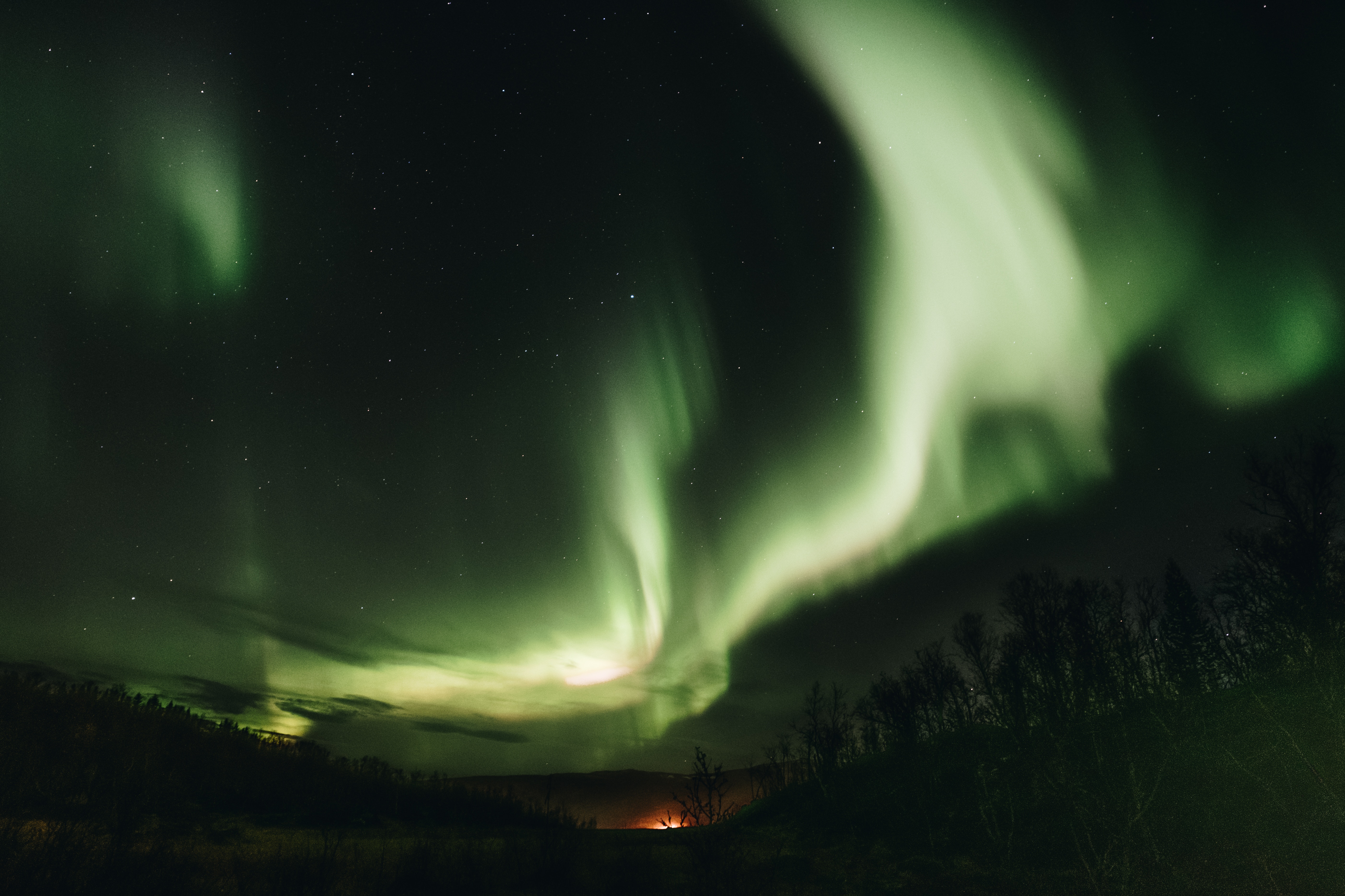Download Nature Star Sky Night Aurora Borealis 4k Ultra HD Wallpaper