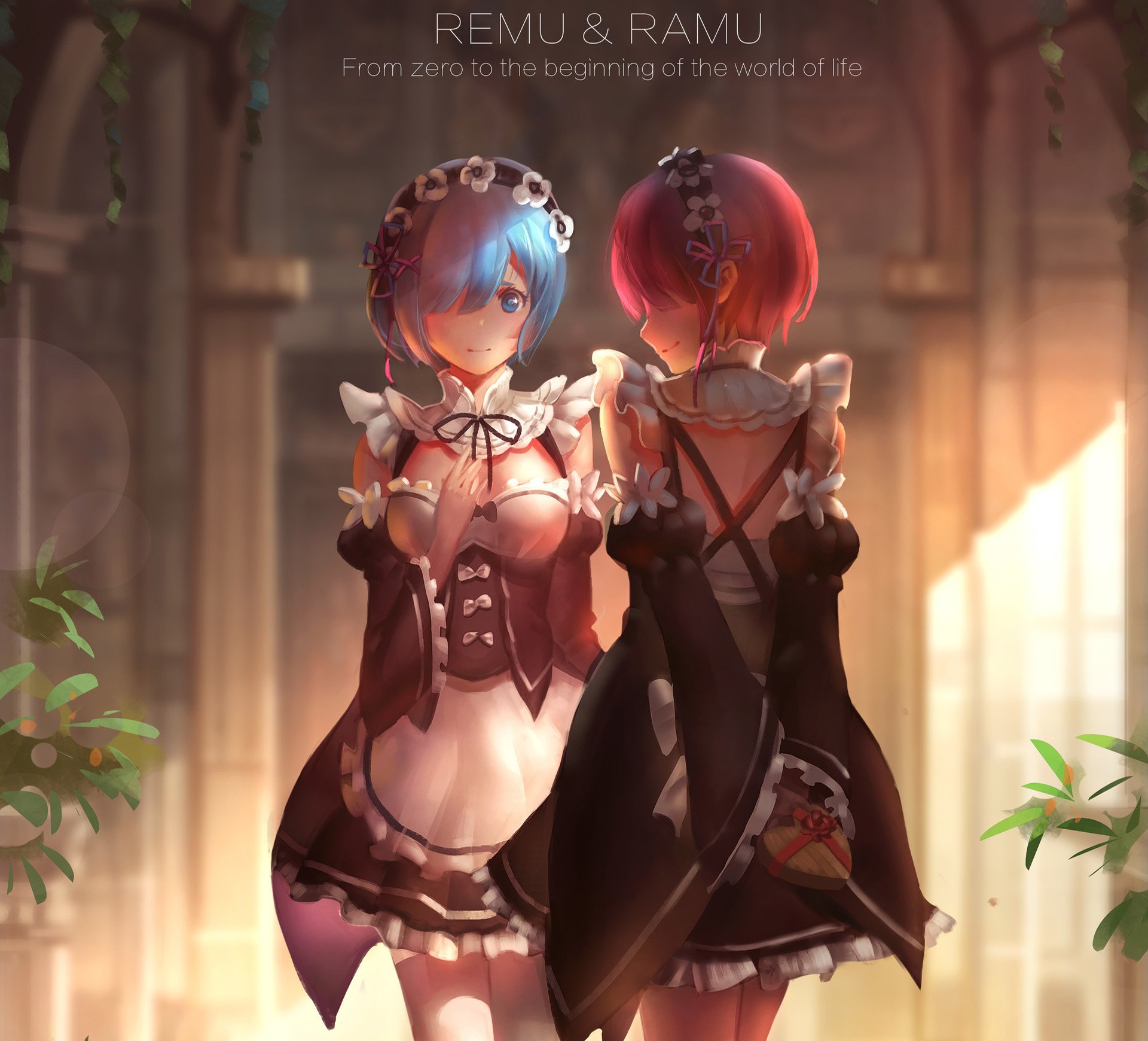 Ram and Rem HD Wallpaper Duo by T5