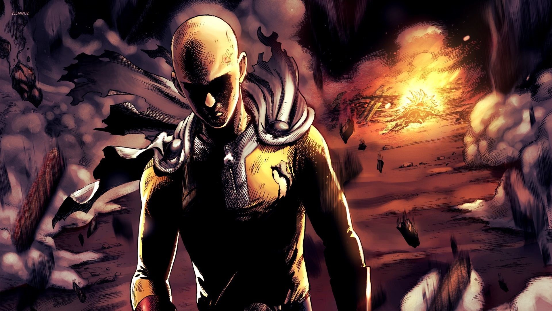 One Punch Man Wallpaper 4K, Game Art, Saitama, Genos, Boros