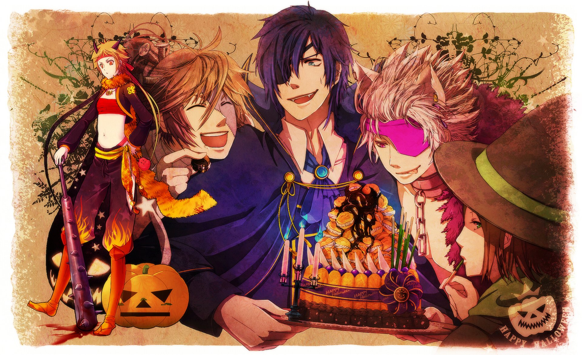 Download Mōri Motonari Maeda Keiji Chōsokabe Motochika Sanada Yukimura Date Masamune (Sengoku Basara) Anime Sengoku Basara HD Wallpaper by 真柴屋