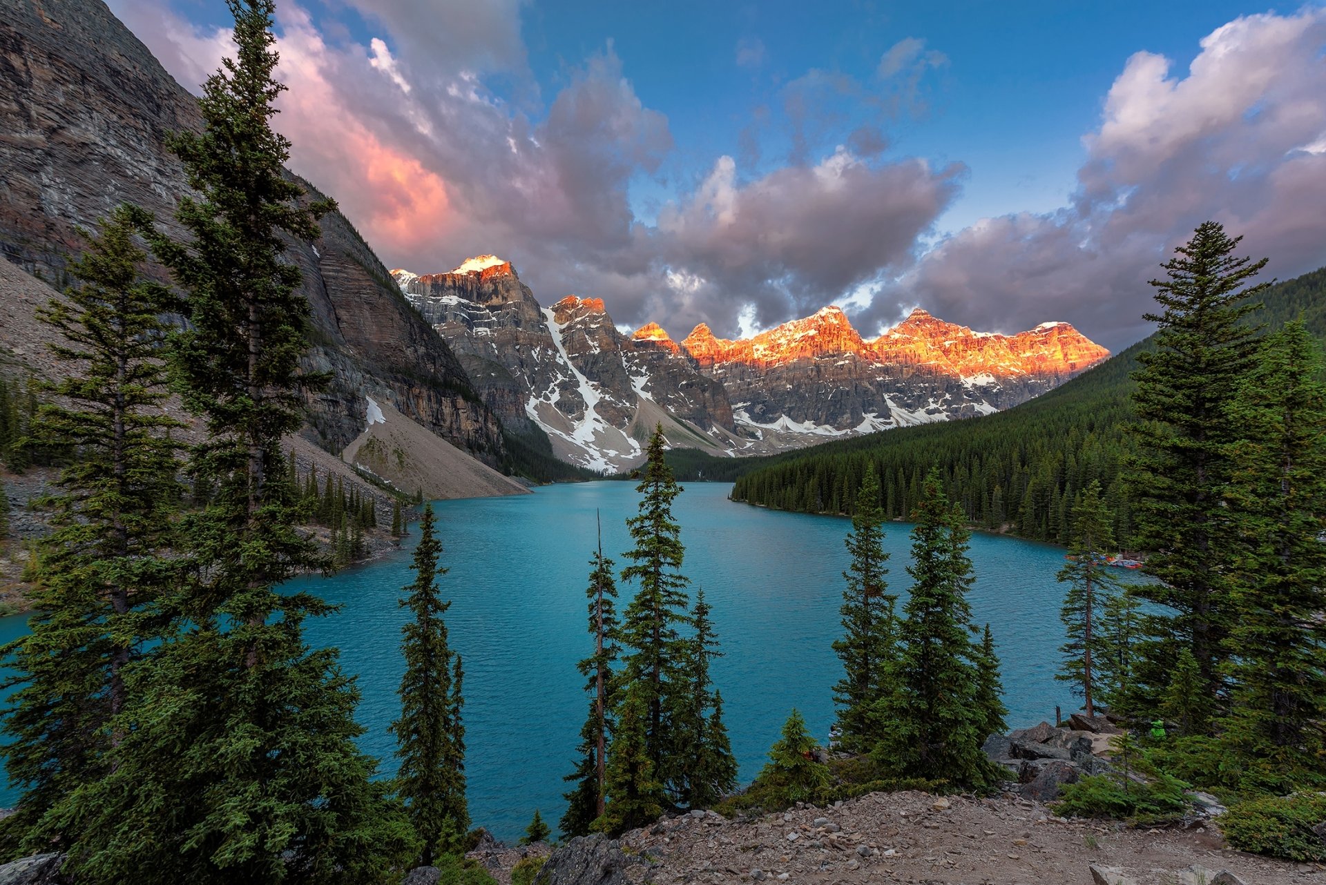 Download Nature Mountain Canada Lake Moraine Lake HD Wallpaper