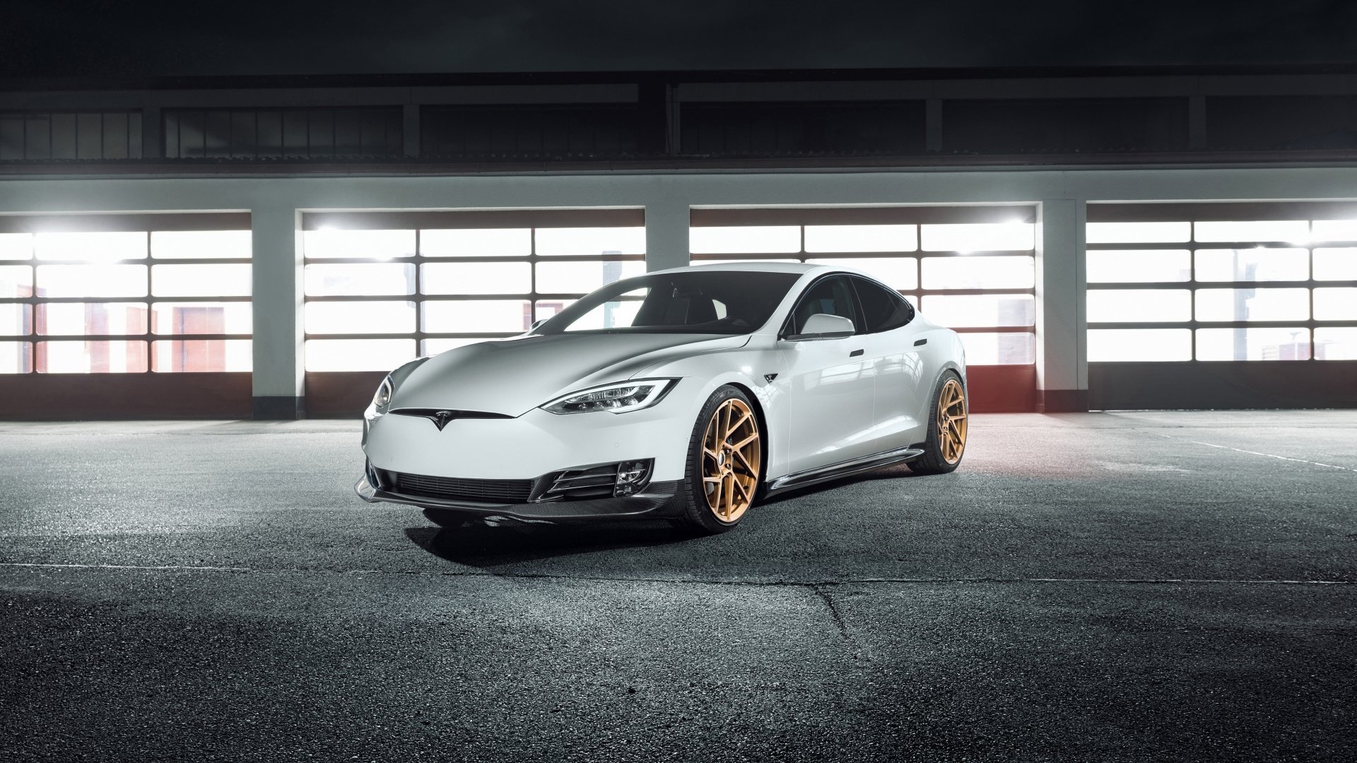 Download White Car Car Tesla Motors Vehicle Tesla Model S 4k Ultra HD Wallpaper