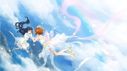 Sakura Kinomoto Tomoyo Daidouji Anime Cardcaptor Sakura HD Desktop Wallpaper | Background Image