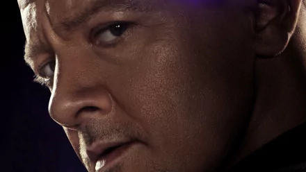 Close-up HDR desktop wallpaper of Jeremy Renner as Ronin/Hawkeye from Marvel's Avengers Endgame movie.