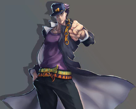 hat coat JoJo's Bizarre Adventure: Stardust Crusaders Jotaro Kujo Anime Jojo's Bizarre Adventure HD Desktop Wallpaper | Background Image