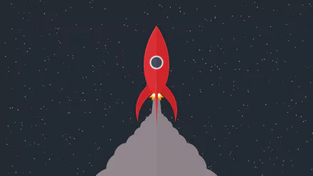 minimalist Sci Fi rocket HD Desktop Wallpaper | Background Image