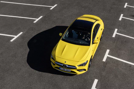 yellow car car Mercedes-Benz vehicle Mercedes-Benz CLA-Class HD Desktop Wallpaper | Background Image
