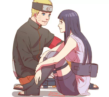 HD PC desktop wallpaper featuring anime characters Naruto Uzumaki and Hinata Hyuga from Naruto, showcasing their close and tender moment together.