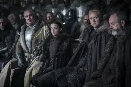 Liam Cunningham Gwendoline Christie Davos Seaworth Brienne Of Tarth Lyanna Mormont TV Show Game Of Thrones HD Desktop Wallpaper | Background Image