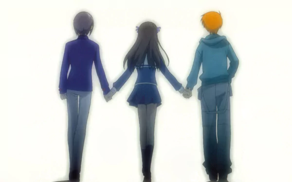 skirt Tohru Honda Yuki Sohma Kyo Sohma Anime Fruits Basket HD Desktop Wallpaper | Background Image