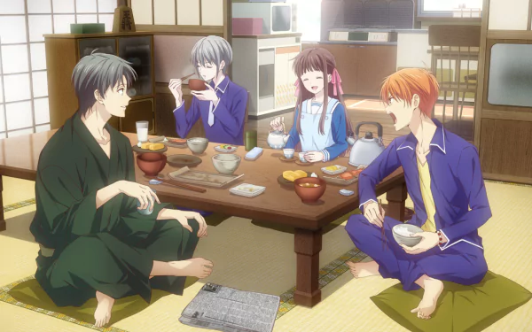 Yuki Sohma Shigure Sohma Tohru Honda Kyo Sohma Anime Fruits Basket HD Desktop Wallpaper | Background Image