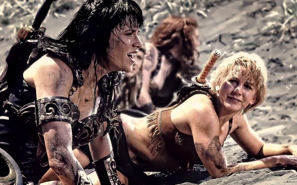 TV Show Xena: Warrior Princess Lucy Lawless Renee O'Connor Woman Warrior Xena Gabrielle HD Wallpaper | Background Image