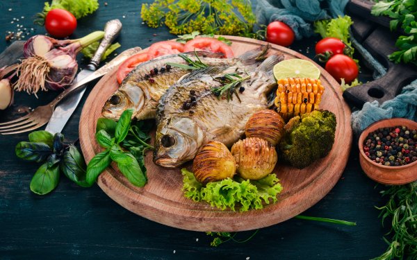 Food Fish Meal Still Life Seafood HD Wallpaper | Background Image