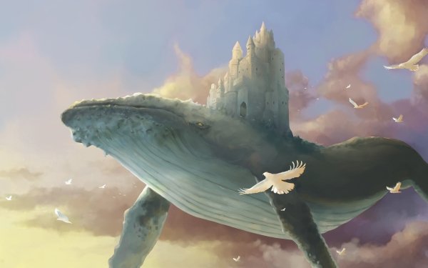 Fantasy Whale Fantasy Animals HD Wallpaper | Background Image