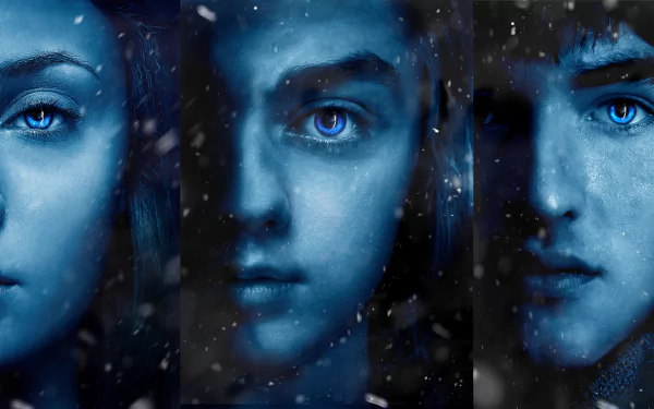 Isaac Hempstead-Wright Sophie Turner Maisie Williams Bran Stark Arya Stark Sansa Stark TV Show Game Of Thrones HD Desktop Wallpaper | Background Image