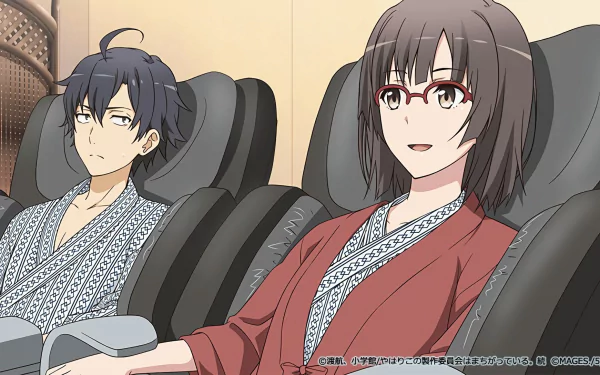 Hachiman Hikigaya Ebina Hina Anime My Teen Romantic Comedy SNAFU HD Desktop Wallpaper | Background Image