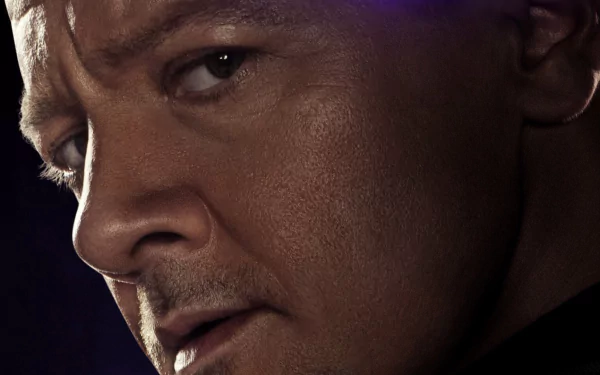 Close-up HDR desktop wallpaper of Jeremy Renner as Ronin/Hawkeye from Marvel's Avengers Endgame movie.