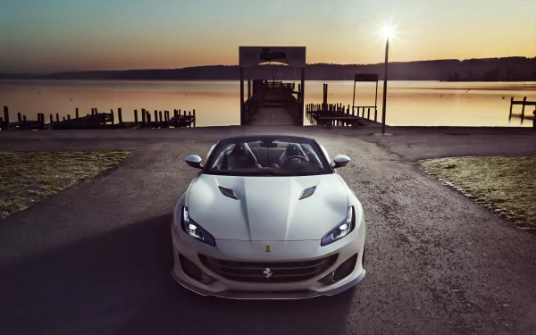 supercar white car car Ferrari vehicle Ferrari Portofino HD Desktop Wallpaper | Background Image
