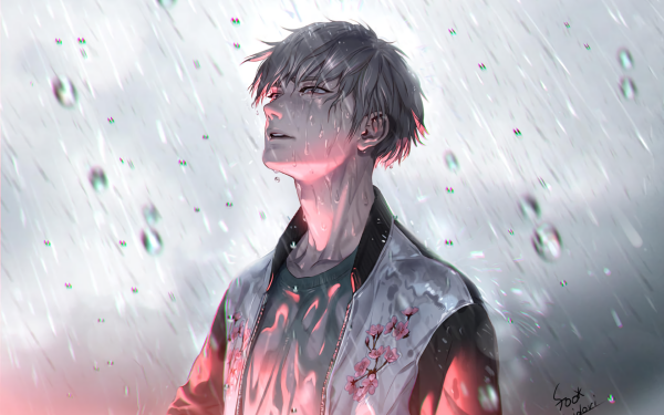 Anime Boy Rain HD Wallpaper | Background Image