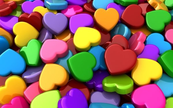 Artistic Heart Colors Colorful HD Wallpaper | Background Image