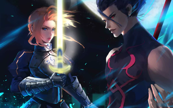 Saber (Fate Series) Archer (Fate/Grand Order) Anime Fate/Grand Order HD Desktop Wallpaper | Background Image