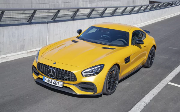 supercar yellow car car Mercedes-AMG Mercedes-AMG GT vehicle Mercedes-AMG GT S HD Desktop Wallpaper | Background Image