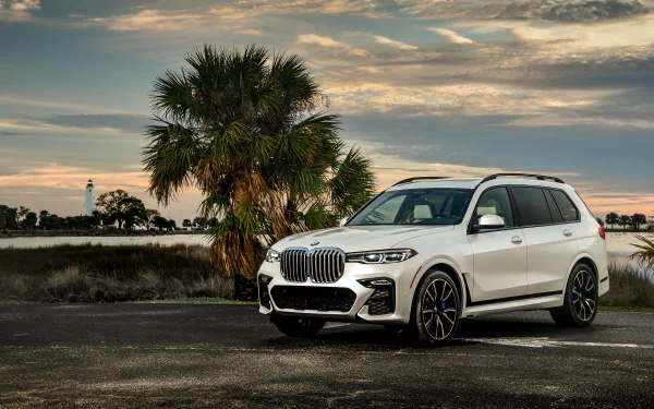 SUV white car car BMW vehicle BMW X7 HD Desktop Wallpaper | Background Image