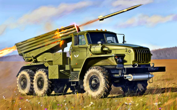 vehicle rocket launcher military BM-21 Grad HD Desktop Wallpaper | Background Image