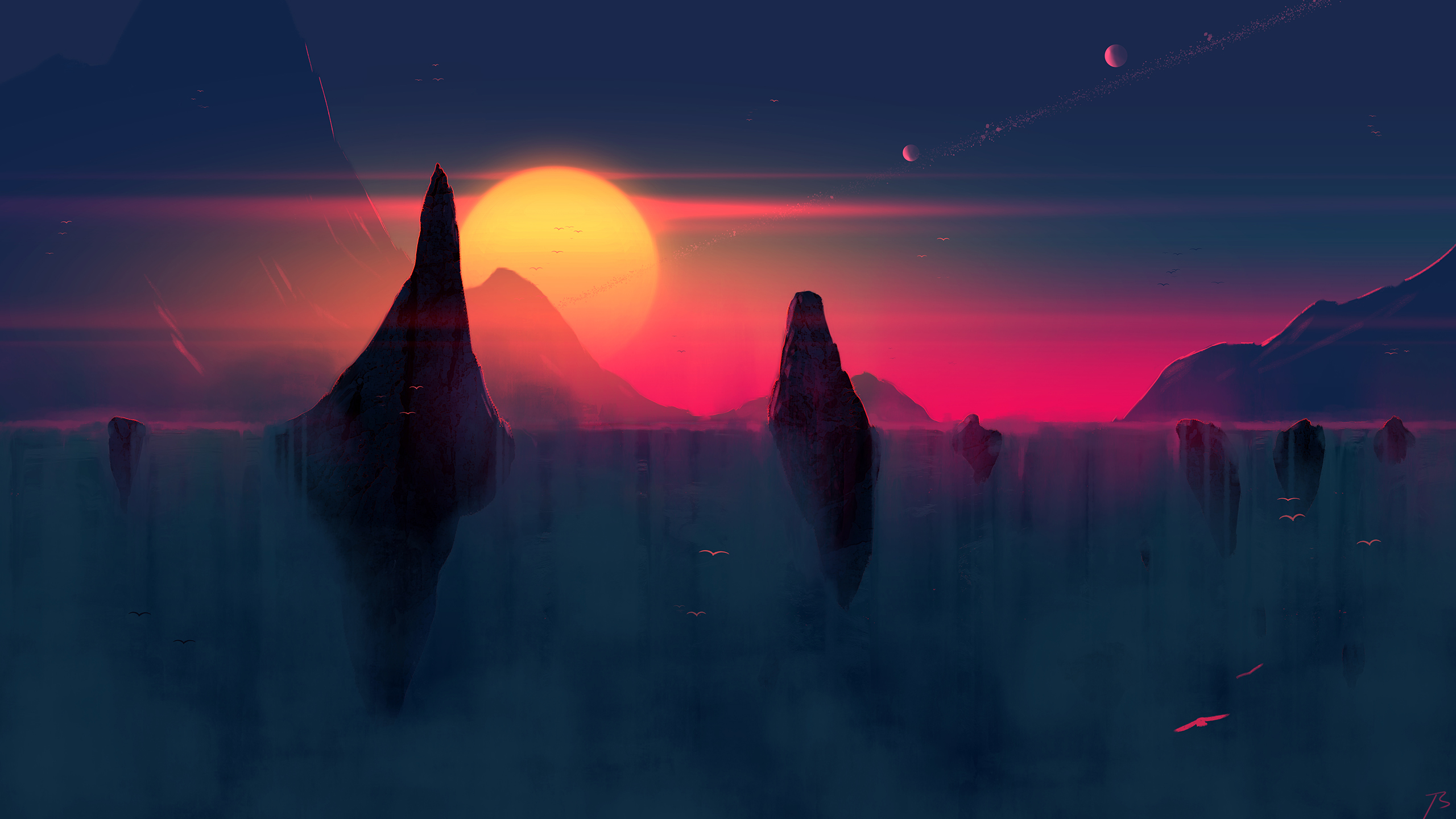 Sci Fi Sunrise HD Wallpaper | Background Image