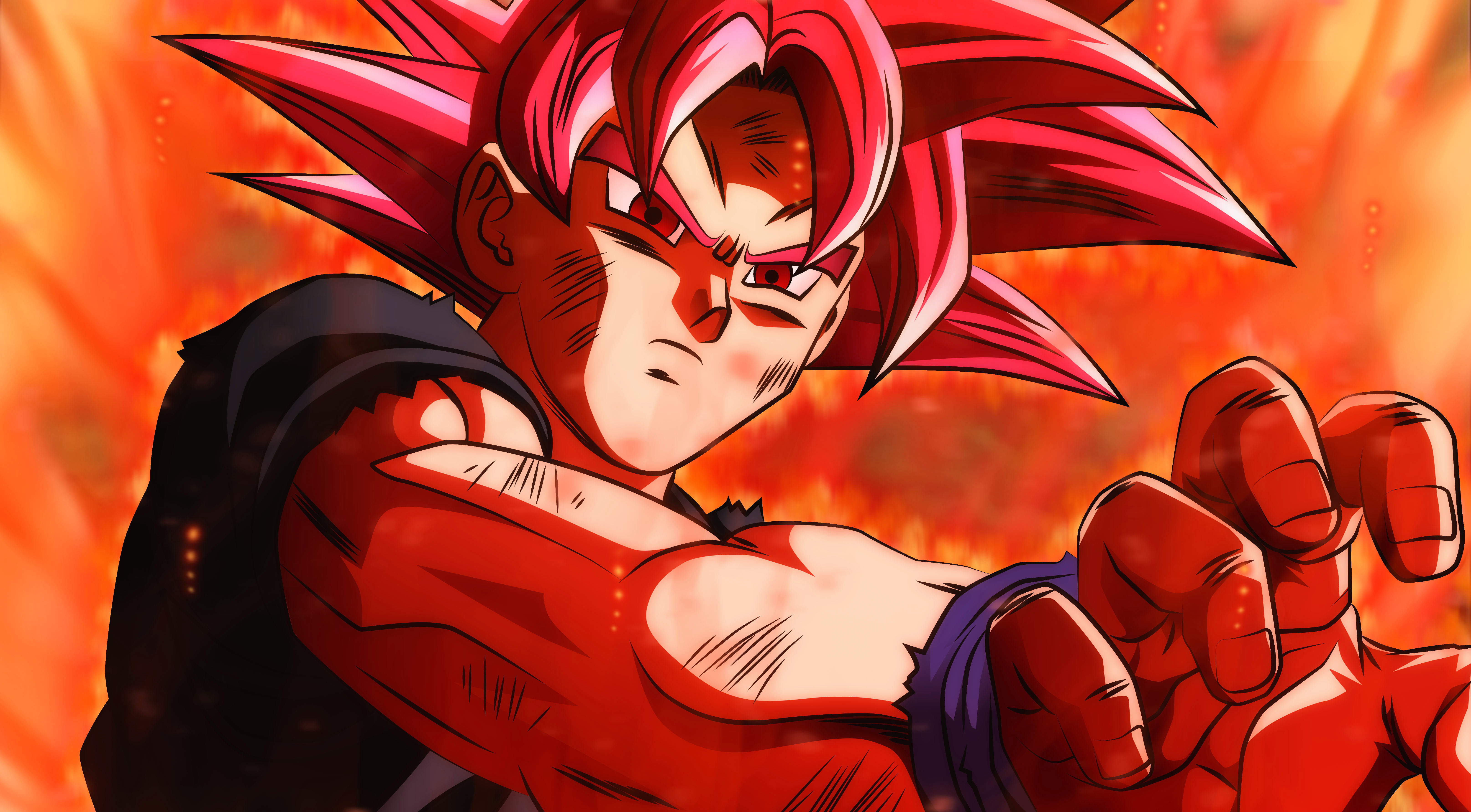 Download Super Saiyan God Goku Anime Dragon Ball Super Red Anime 4k ...