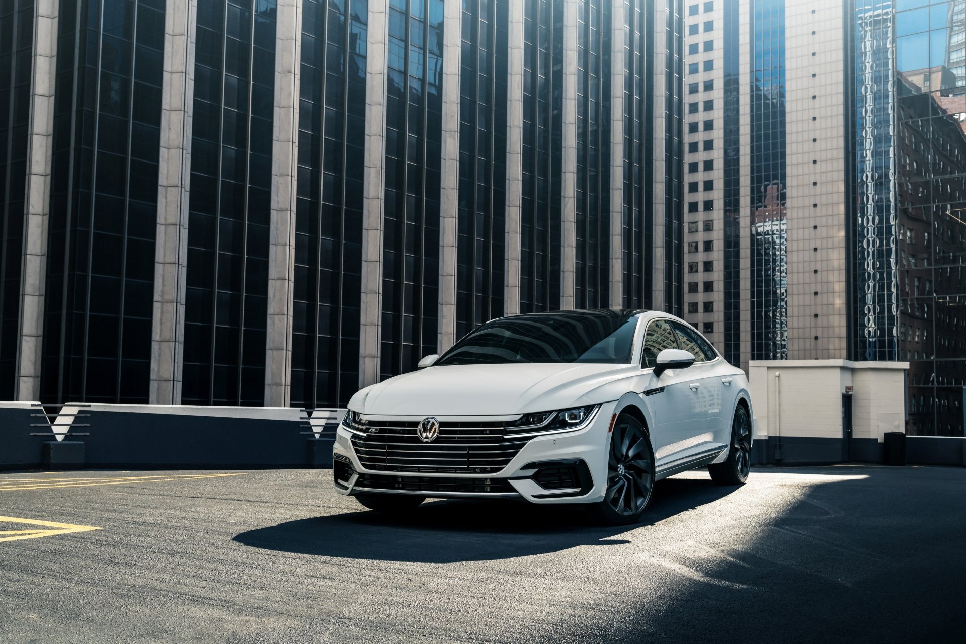 Download Compact Car White Car Car Volkswagen Vehicle Volkswagen Arteon 4k Ultra HD Wallpaper