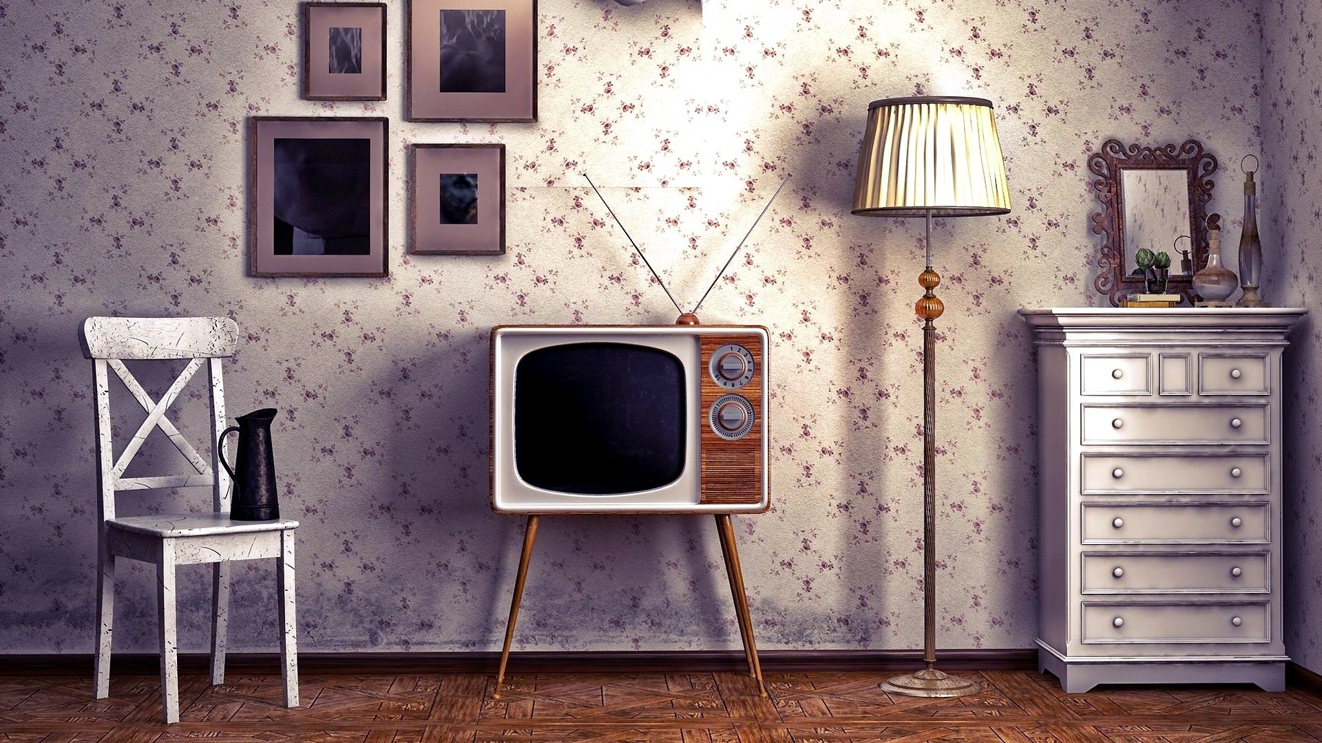 1950s living room wallpaper