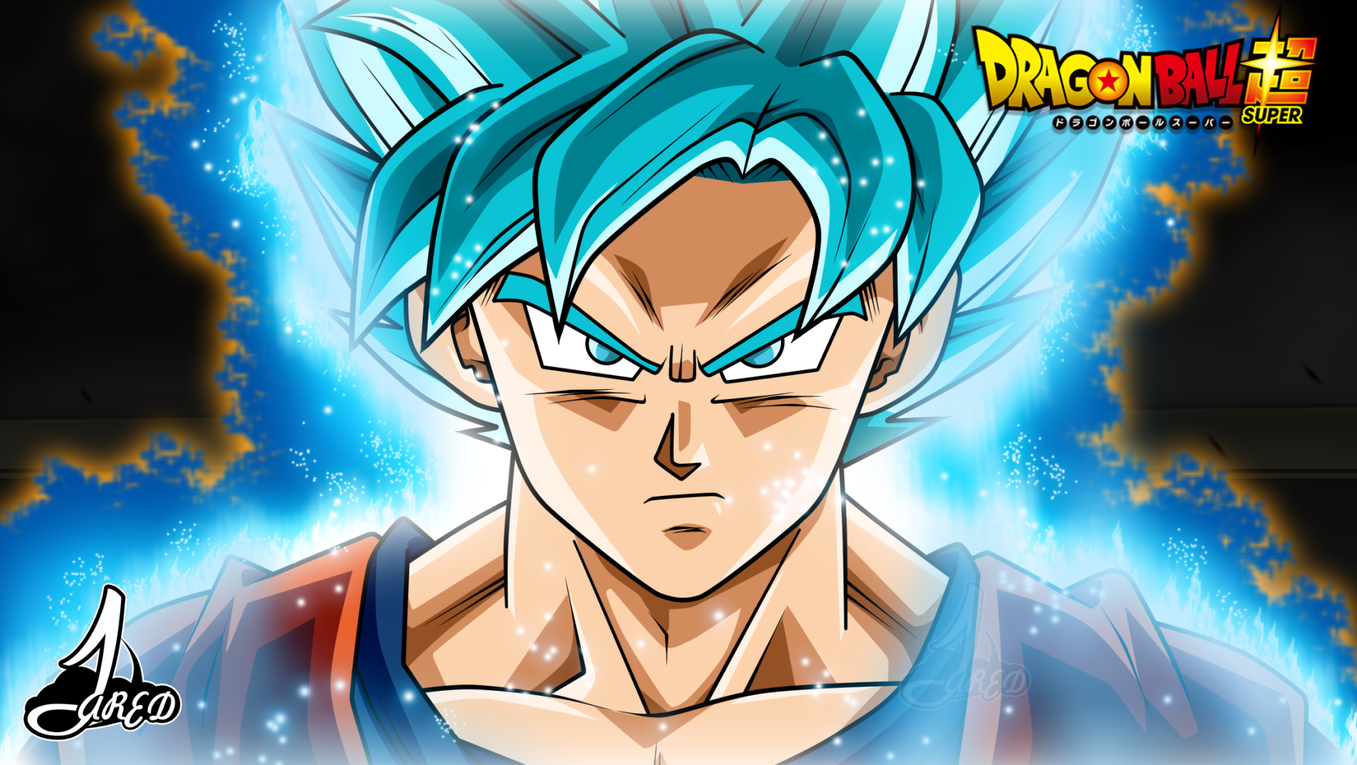 Blue Hair Goku Face - wide 3