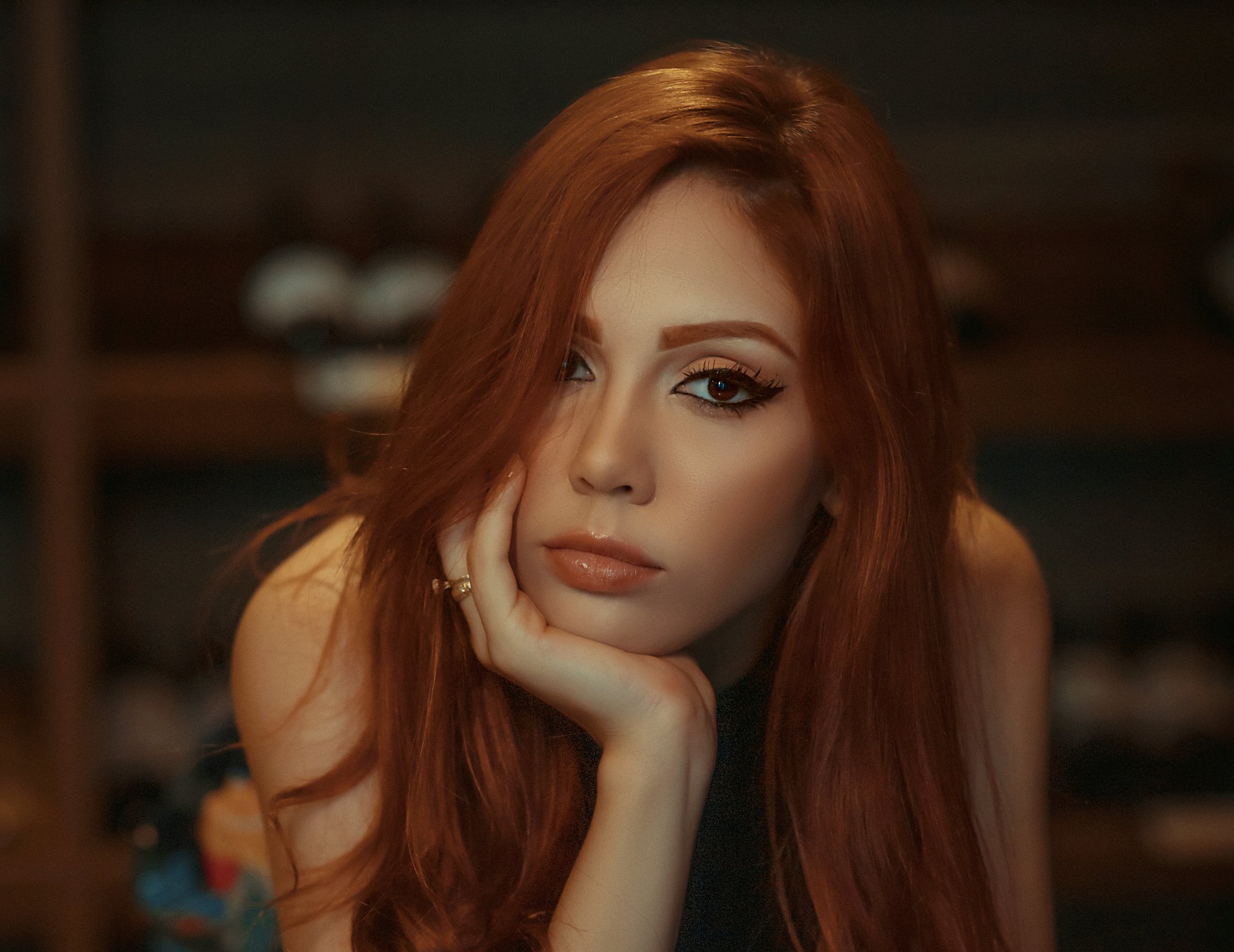 Download Brown Eyes Redhead Face Woman Model 4k Ultra HD Wallpaper by @lelesfoto