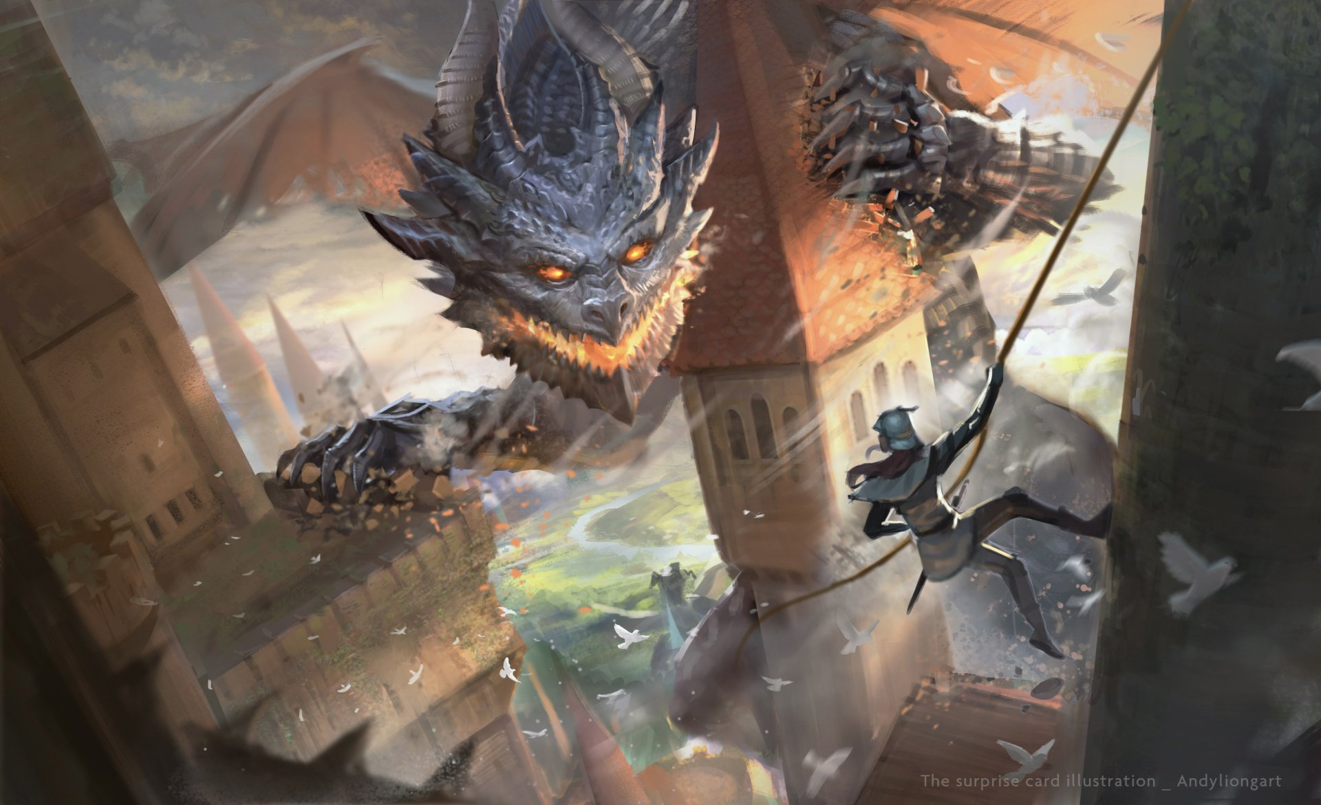 Download Fantasy Dragon HD Wallpaper by andy liong