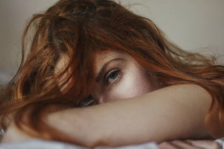 stare redhead face woman model HD Desktop Wallpaper | Background Image