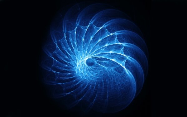 Abstract Spiral Blue Fractal HD Wallpaper | Background Image