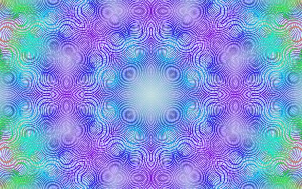 Abstract Fractal Colors Kaleidoscope Pattern Optical Gradient Generative HD Wallpaper | Background Image