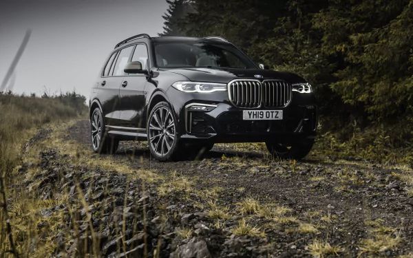 black car SUV car BMW vehicle BMW X7 HD Desktop Wallpaper | Background Image