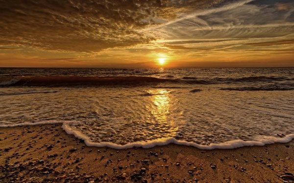 Earth Sunrise Ocean Horizon Cloud HD Wallpaper | Background Image