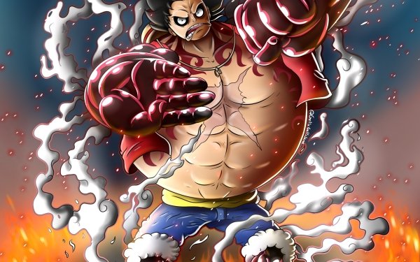 Anime One Piece Monkey D. Luffy Gear Fourth Snake Man HD Wallpaper | Background Image