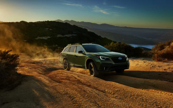 green car SUV car Subaru vehicle Subaru Outback HD Desktop Wallpaper | Background Image