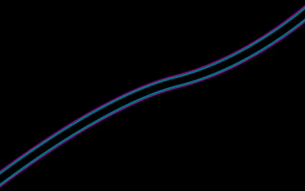 Abstract black 4K Ultra HD PC desktop wallpaper and background: two parallel neon teal and magenta wavy lines arcing across a deep black field.