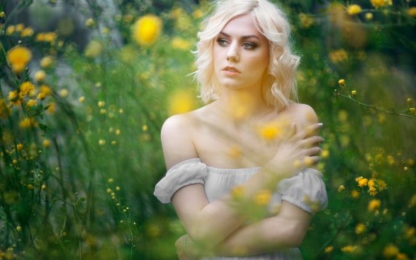 Women Model Blonde Depth Of Field HD Wallpaper | Background Image